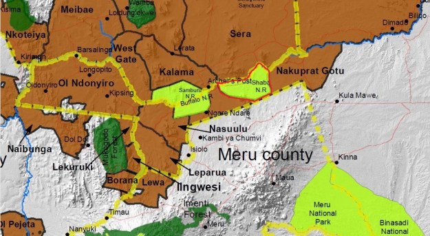 shaba national reserve map